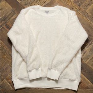 aerie Fuzzy Sweatshirt - Off White